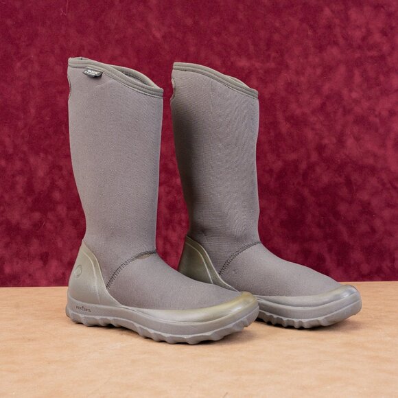 Bogs Women Ketting Grey Waterproof Rain Wellies Farm Mid Calf Boots sz 10 - Picture 1 of 10